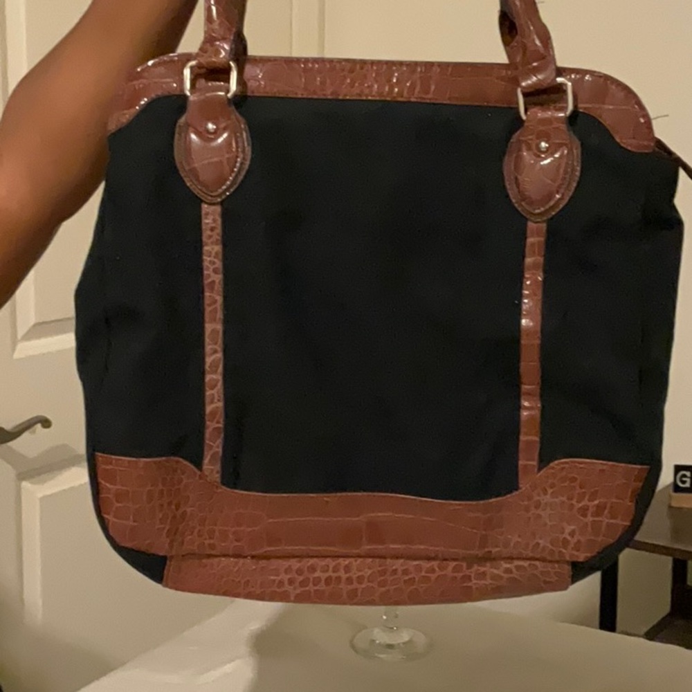 Brown and Black Bag